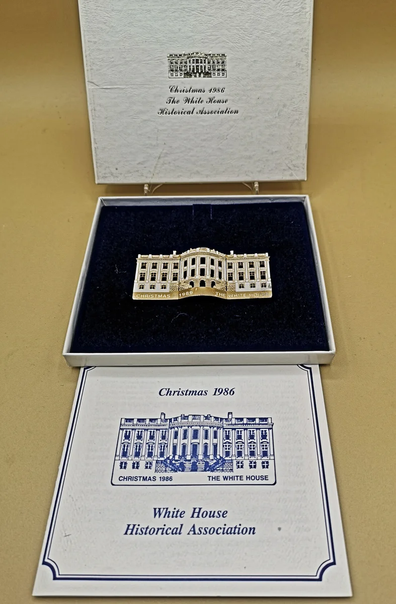 USA Weihnachtsschmuck Christbaumschmuck White House Christmas Ornament 1986