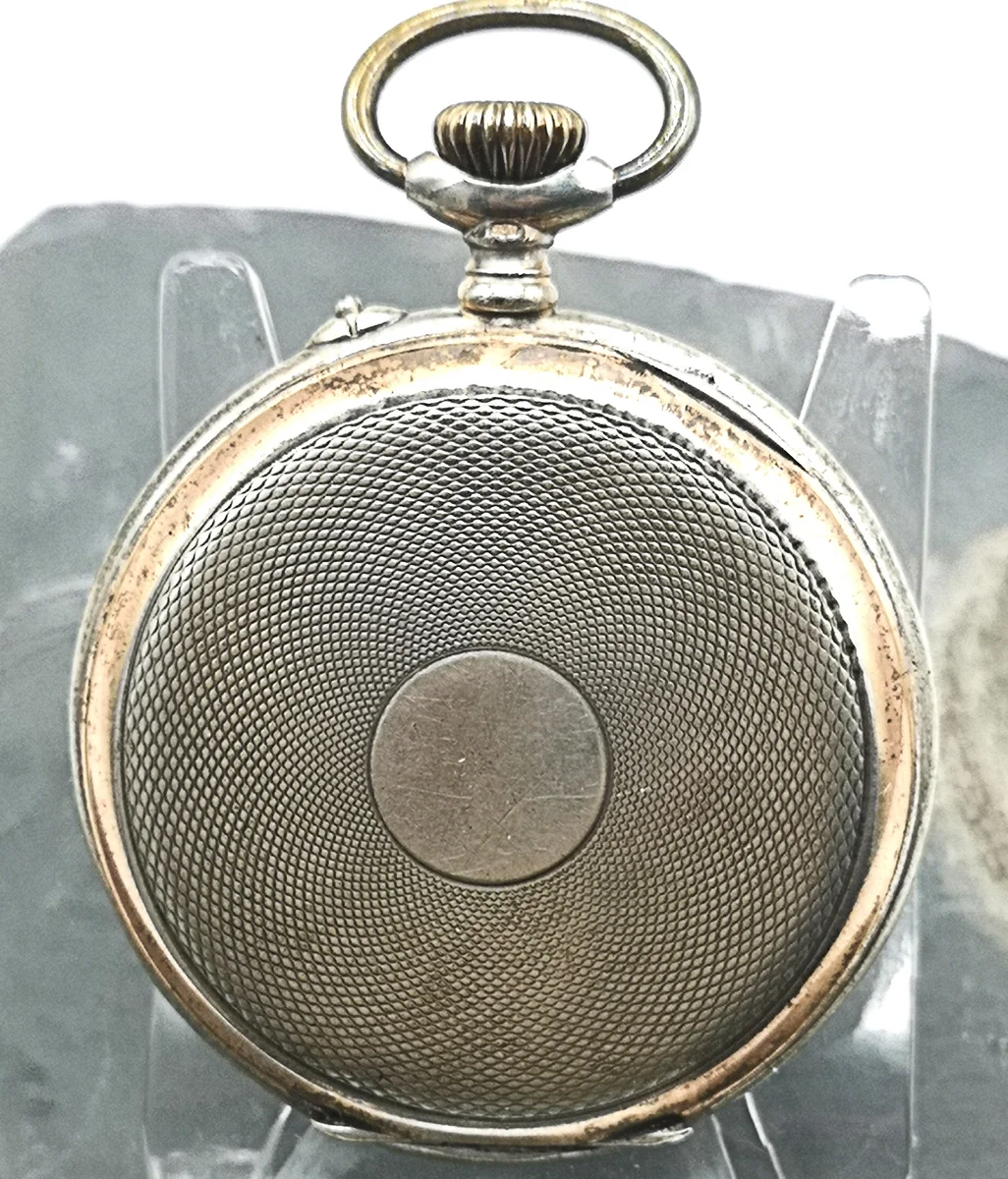 Silber Herren Taschenuhr  ca.1890 bis 1915 mit Blütenkranz