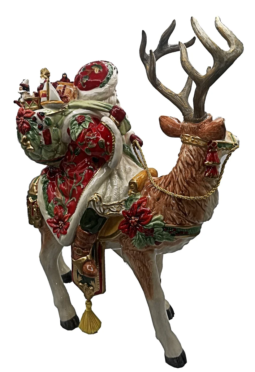 Goebel - Fitz and Floyd Cardinal Christmas - Santa mit Rentier
