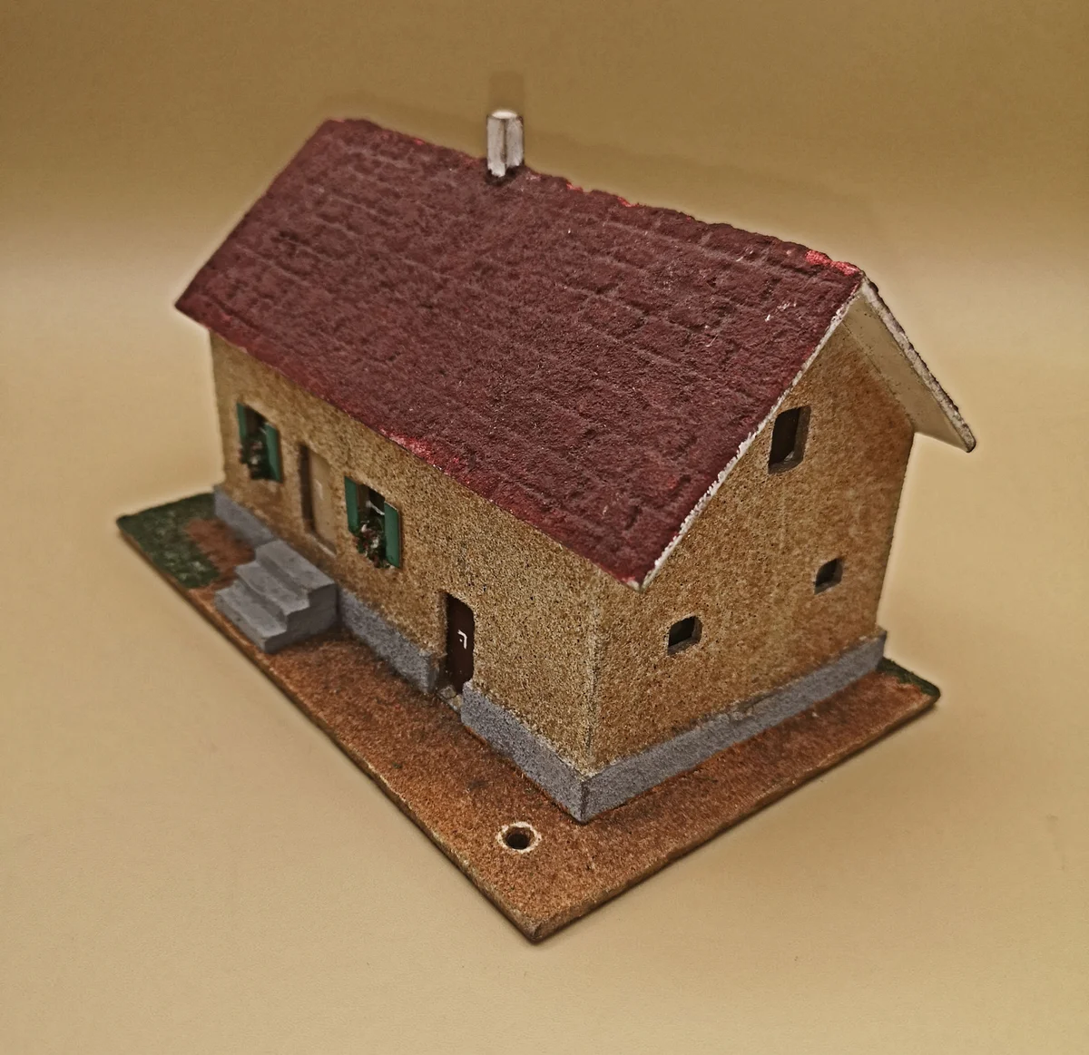 Vau-Pe Nr. ? Haus 50er  - Original Modellhaus H0 - Handgefertigt aus Naturmaterialien (3)