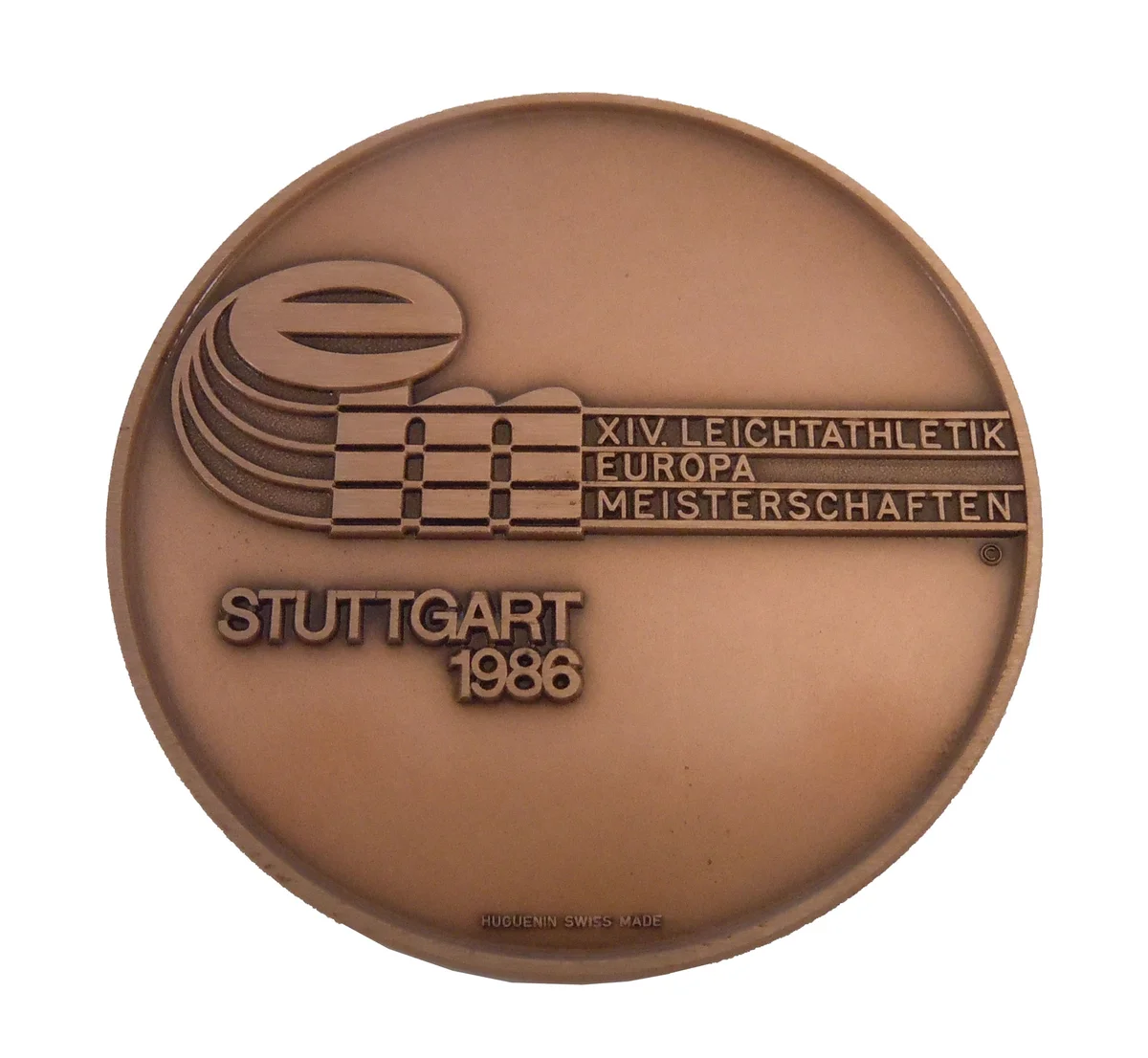Orig Leichtathleten Europameisterschaft Medaille Stuttgart 1986