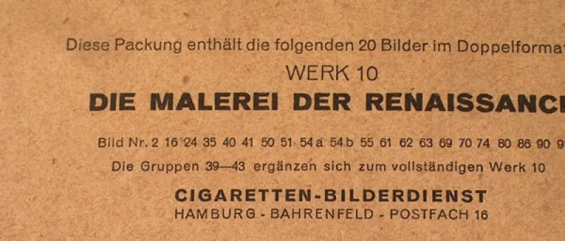 20 Sammelbilder Die Malerei der Renaissance Gr.39