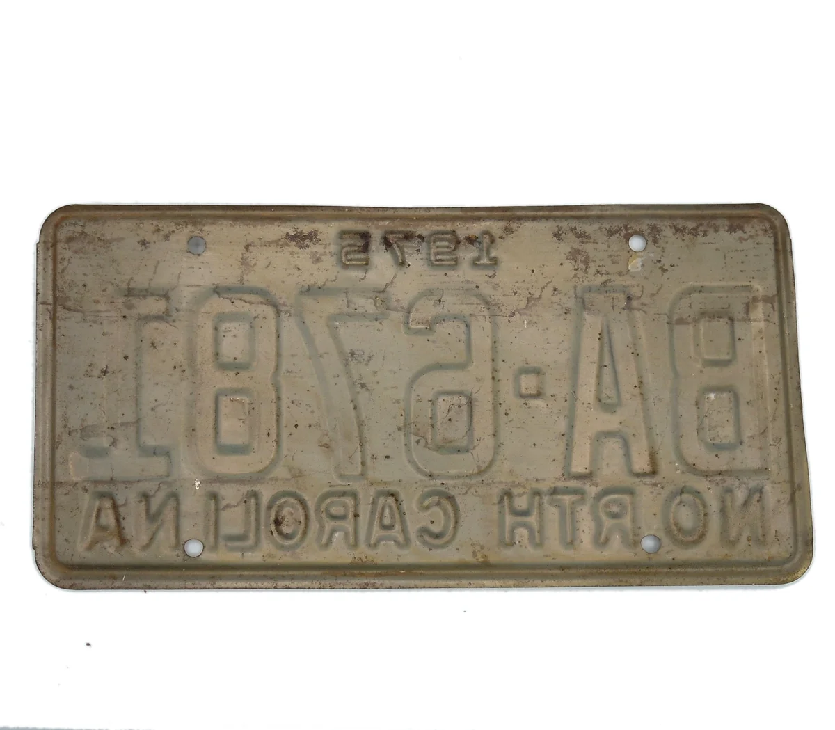 USA North Carolina Car Plate rot 6781 von 1975