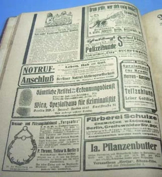 Das Berliner Polizeiwesen Waffenwesen von 1921 / 1922
