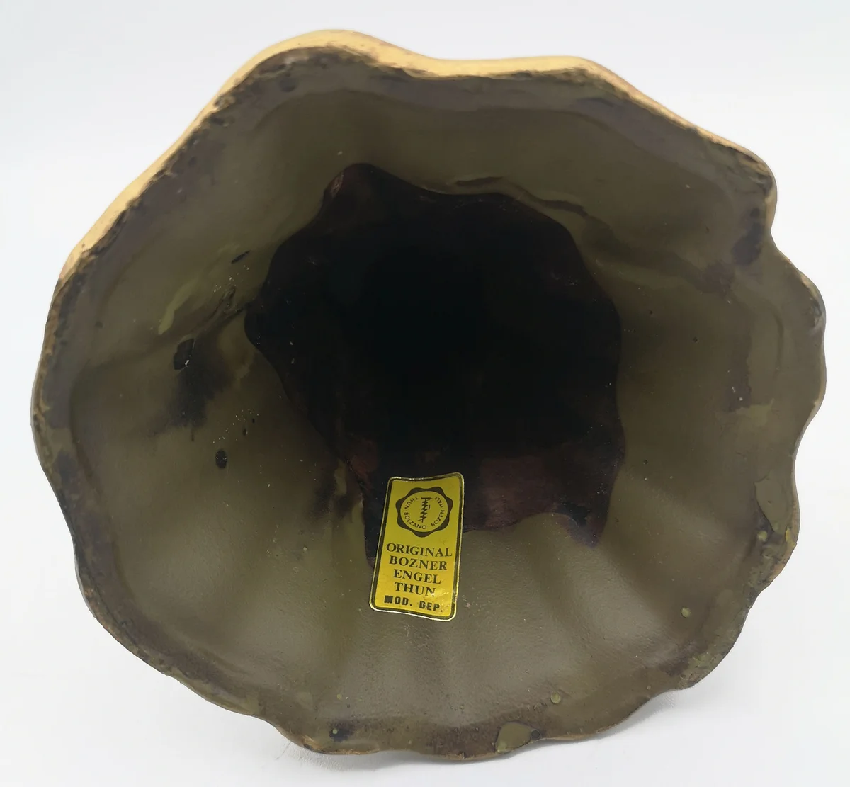 Bozener Engel grün Weihnachtsengel Kerzenhalter Thun 16 cm