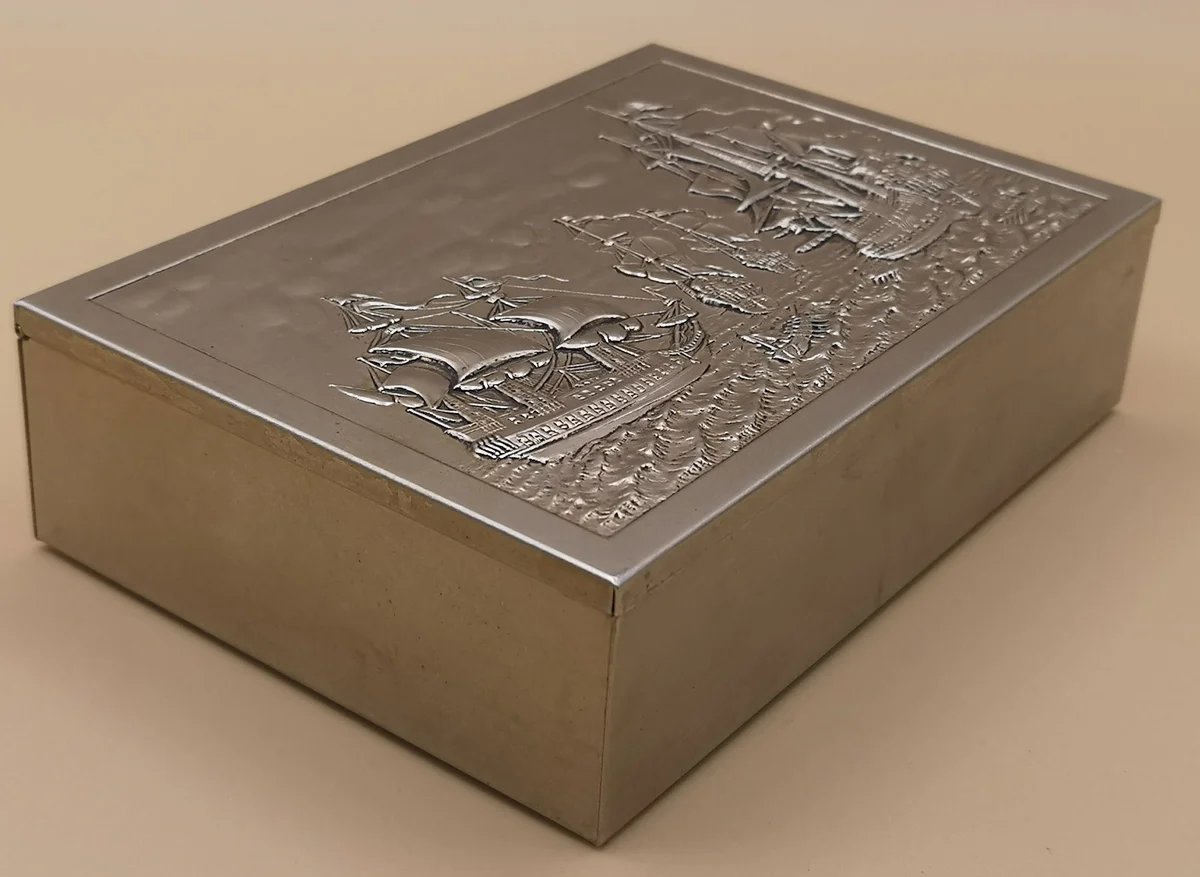 Metallbox für Schmuck, Tabak oder andere Kleinigkeiten von 1960
