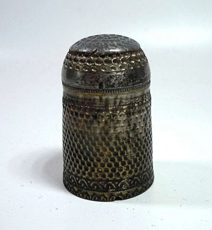 Hutmacher Fingerhut mit Stahlkappe - Fa.Settmacher Wien um 1880