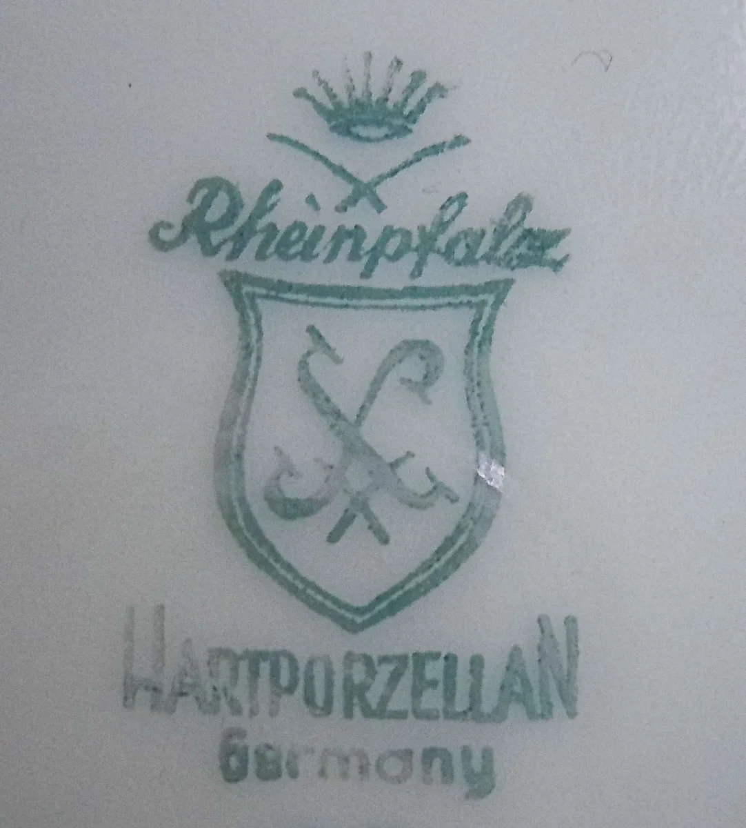 Rheinpfalz Hartporzellan Sammler Gedeck GRAU - 50er Jahre