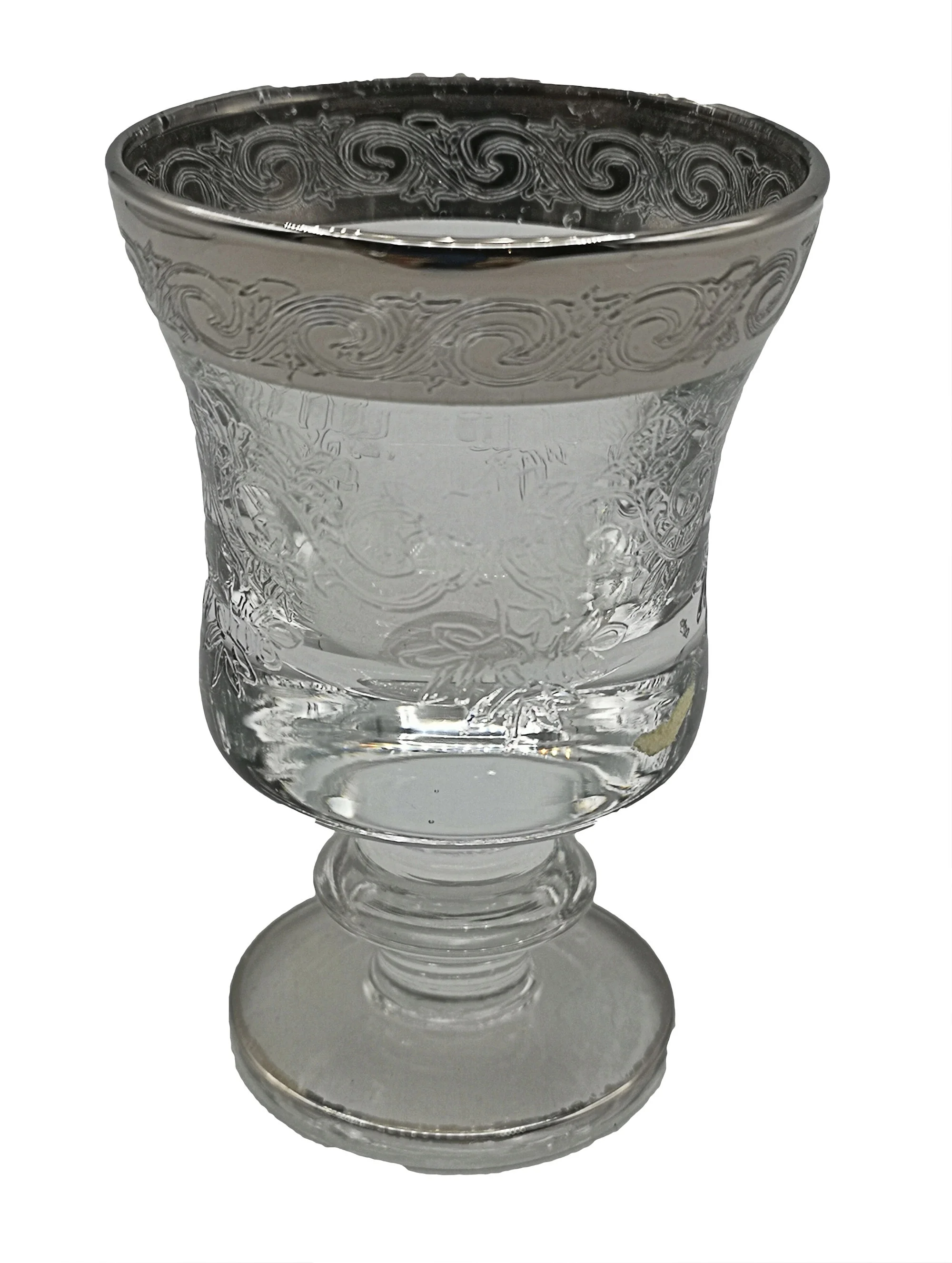 Glamouröse Murano Medici Platinrandgläser Schnaps / Likör Glas 2