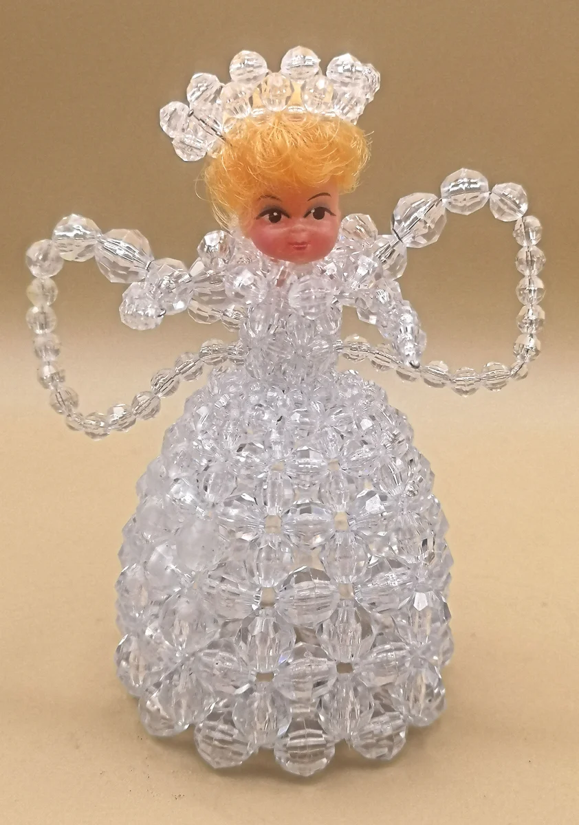 USA Weihnachtsschmuck Christbaumschmuck Christbaumspitze Engel aus den 70er
