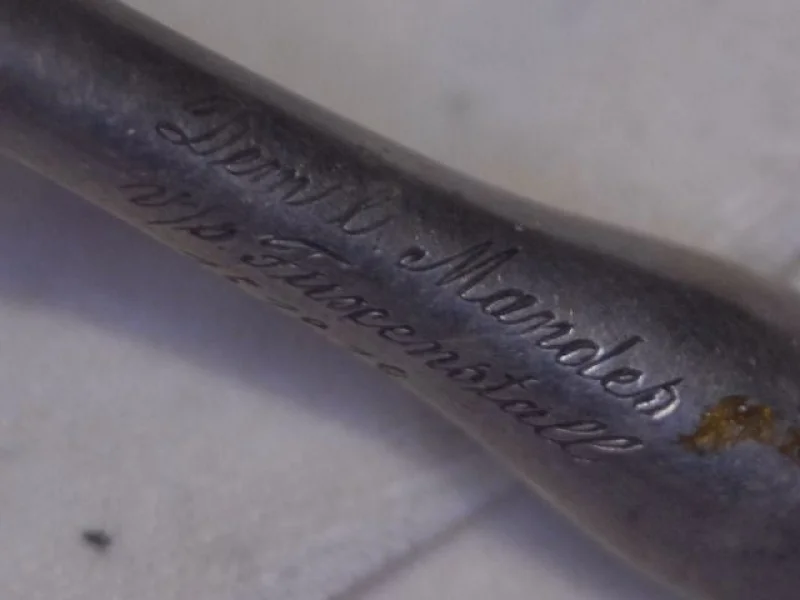 Studenten Silber / Horn Zigarettenspitze gewidmet von 1912