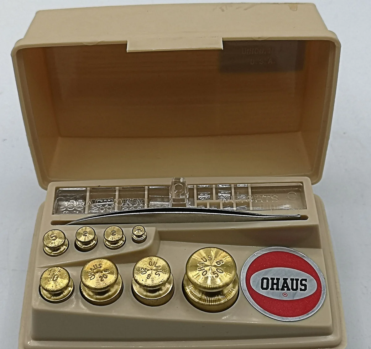Ohaus Gewichtsatz vollst. 2mg - 50gr Kalibriergewicht Prüfgewicht Feingewicht