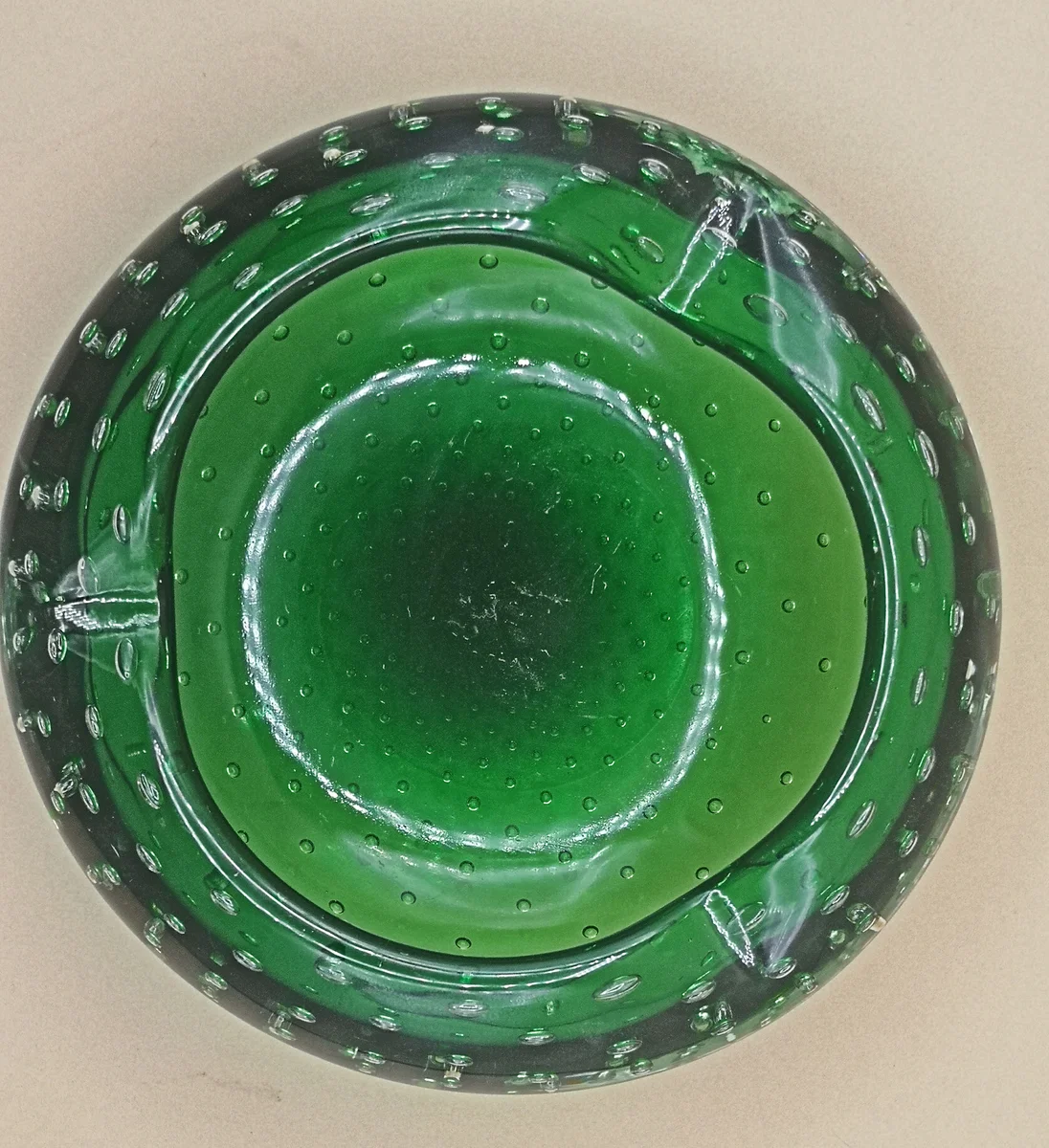 Murano Aschenbecher Barovier & Toso 50er Jahre grün
