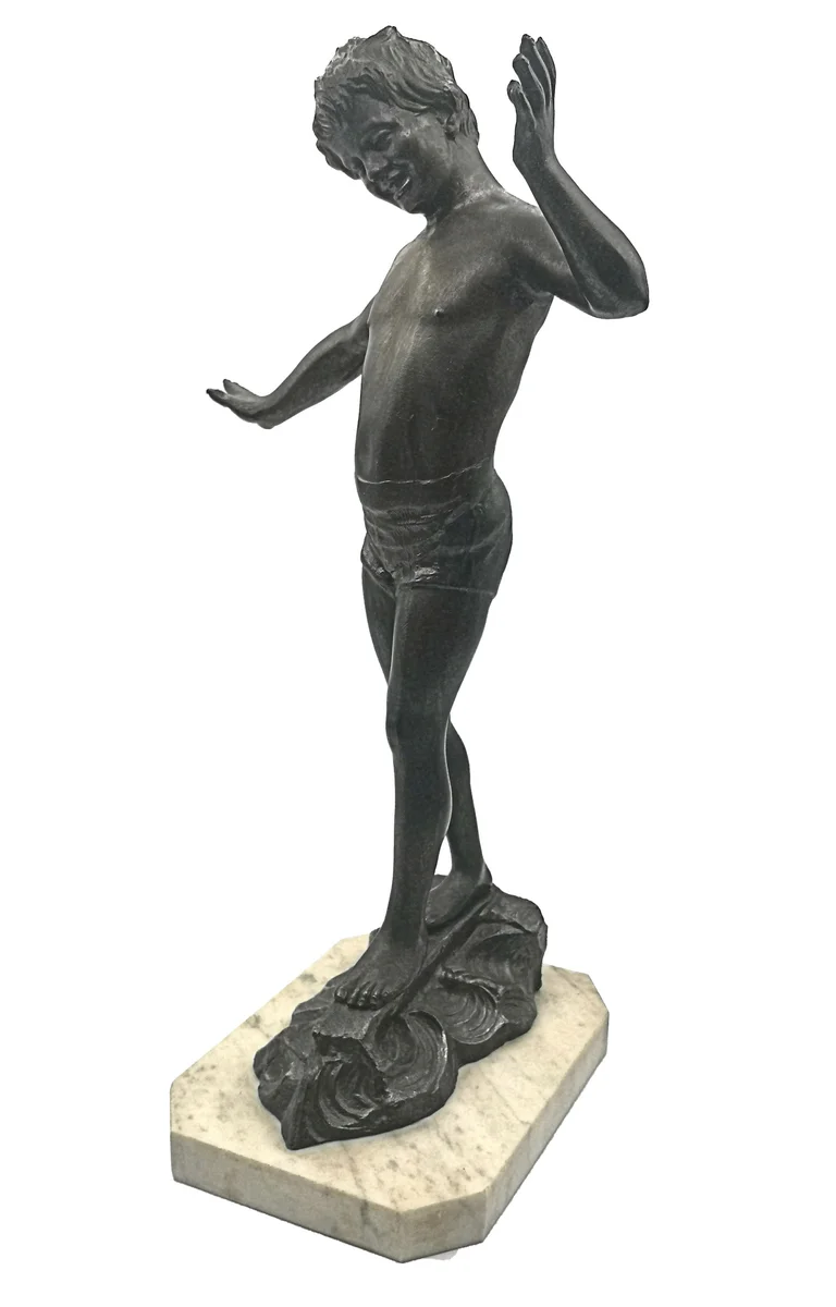 Statue eines balancierenden Jüngling / Knabe um 1930