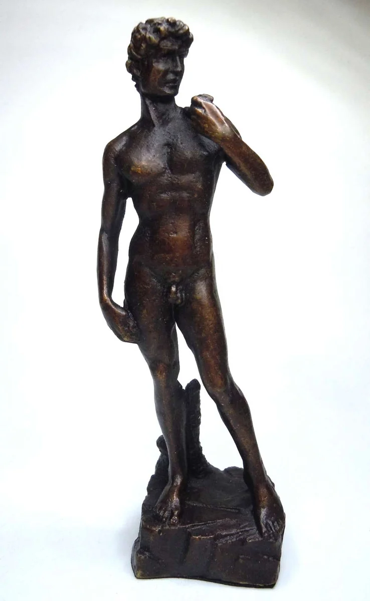 Bronzefigur „David“ von Michelangelo – Reproduktion der Renaissance-Skulptur (1501–1504)