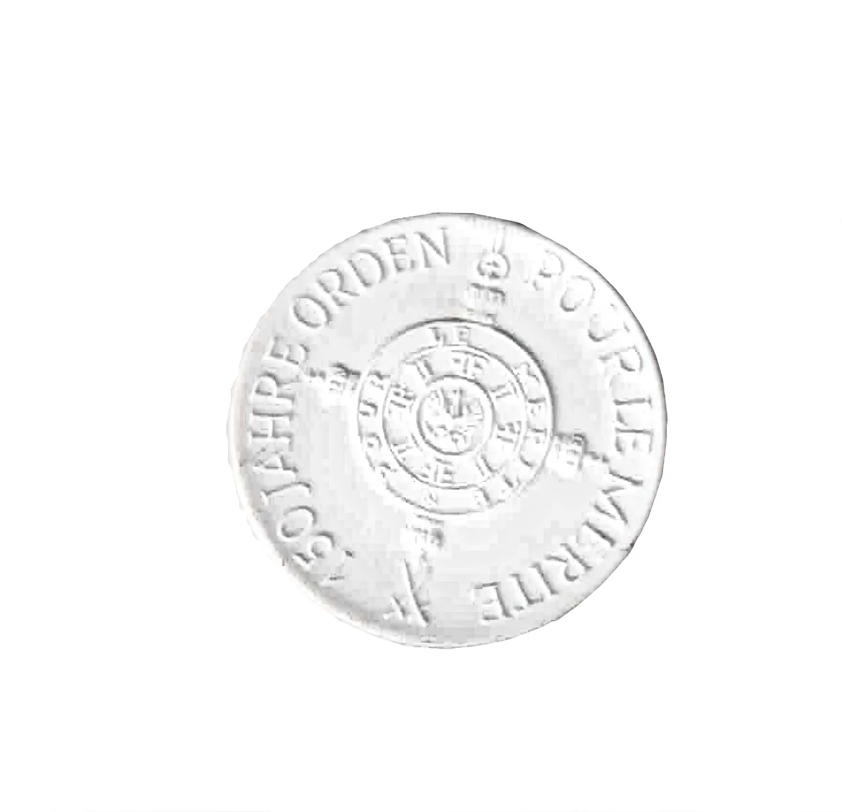 Meissen Porzellan Medaille - Alexander von Humboldt  - 150 Jahre Orden - Pour le Merite