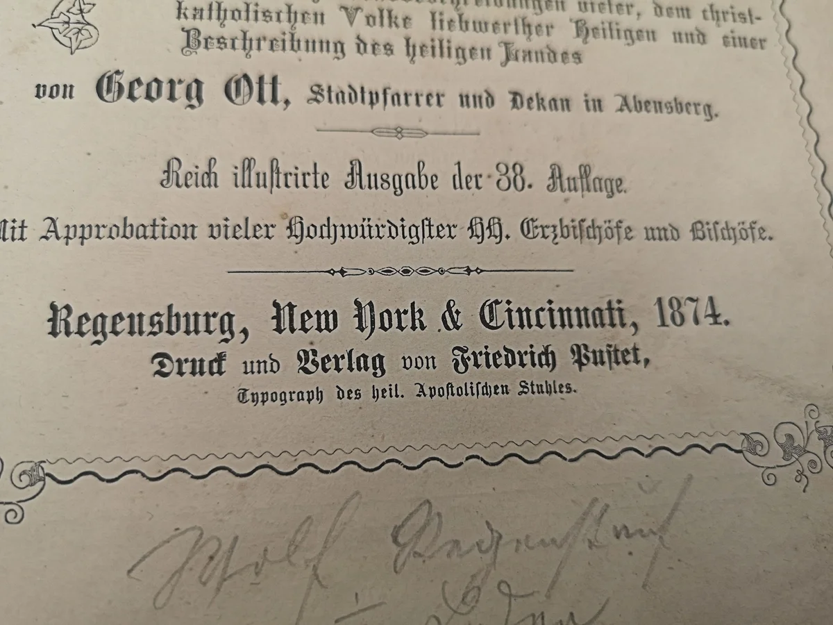 Religiöses Buch von 1874 Unterricht Erbauung Glauben Sitten