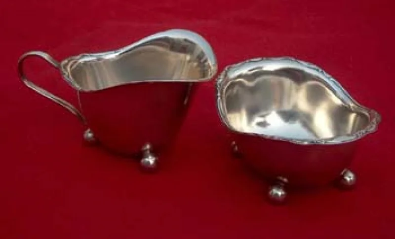WMF Silber Zucker und Sahne Ensemble Form 2200