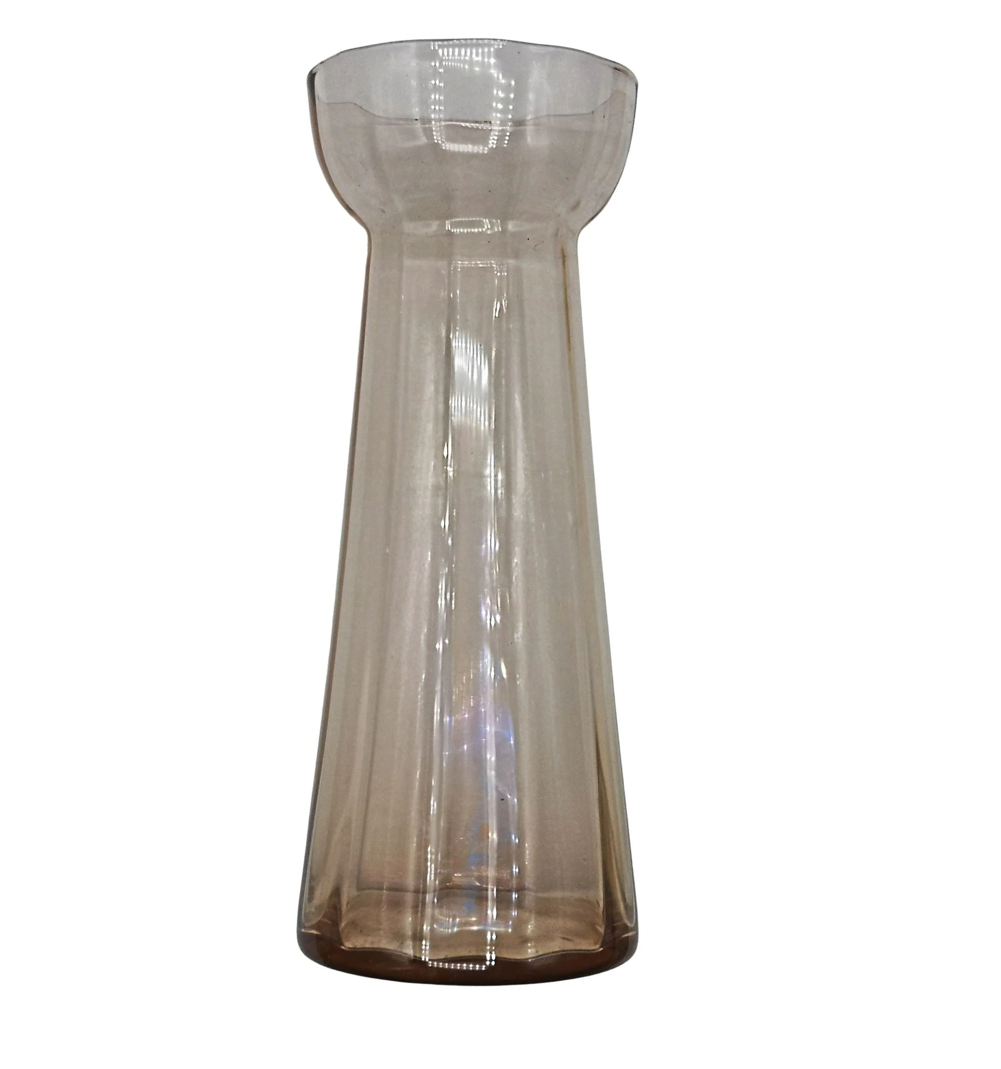 AR DECO mundgeblasene Hyazinth Vase 1900–1920 – 18–20 cm hoch – Antikes Original in klassischer Sanduhr-Form 6 zartes Rosé (Rosalin) Höhe 19,5 cm 3