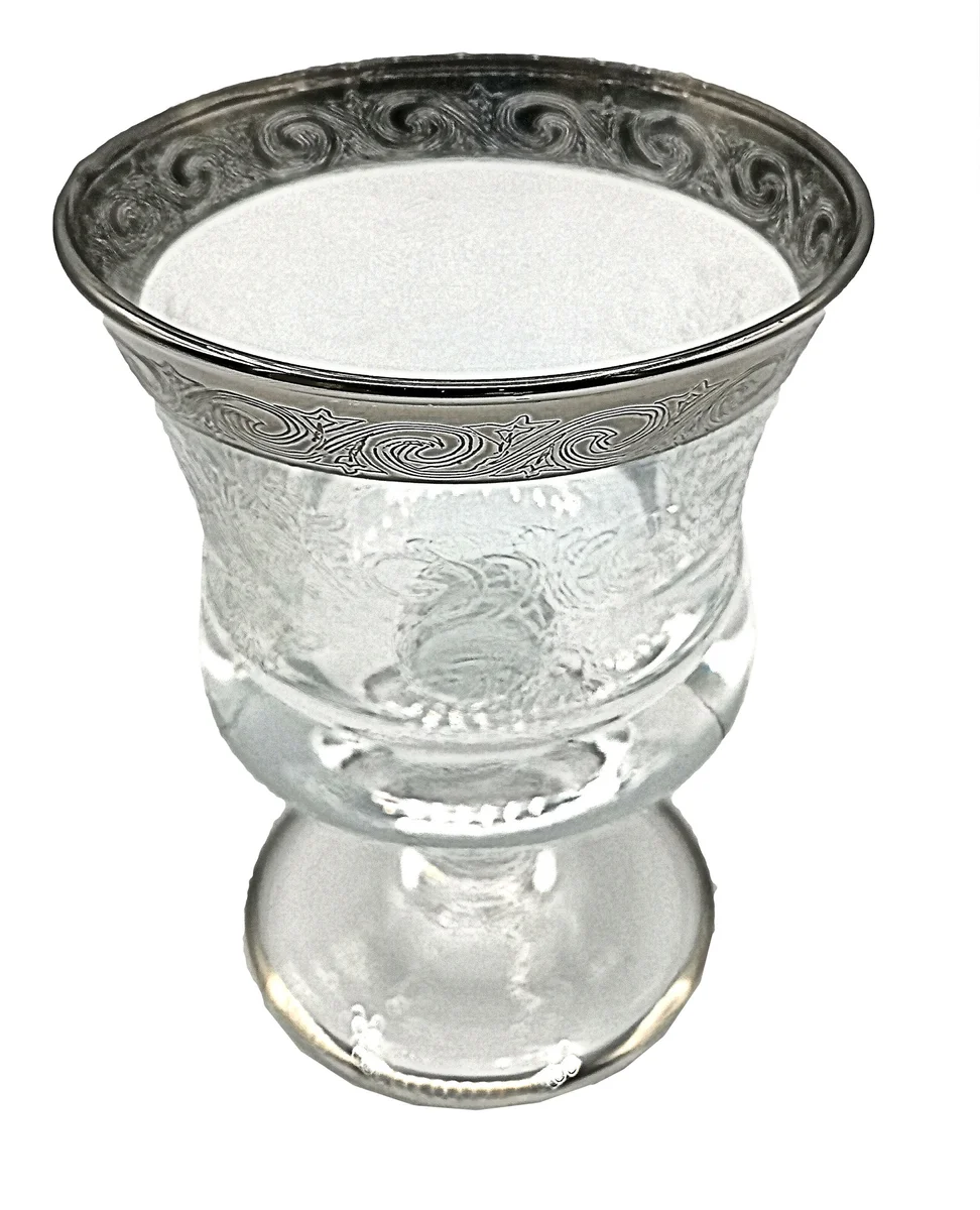 Glamouröse Murano Medici Platinrandgläser Wein Glas