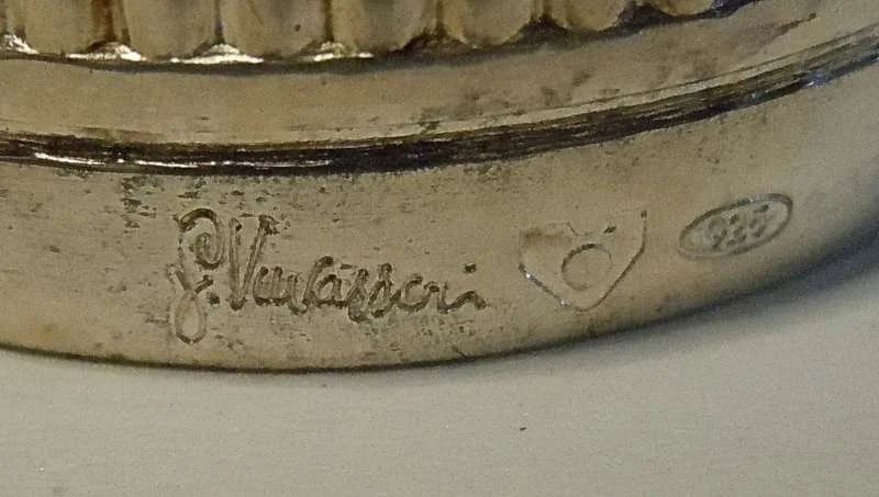 925 Silber Designer Flaschen Verschlüsse Giacomo Vavassori Mailand
