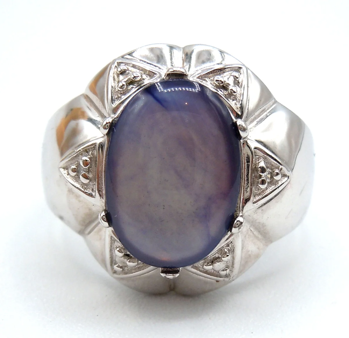 Exklusiver 925 Silberring mit großem Chalcedon – Zeitloser Eyecatcher im eleganten Design