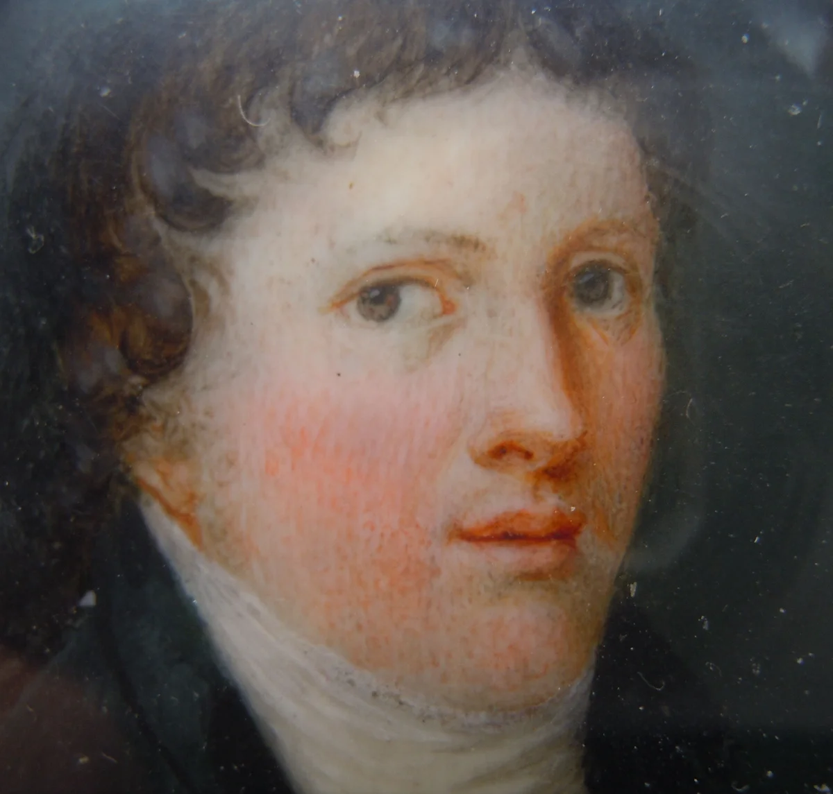 Doppel Gemälde Miniatur mit Rotgold Montur ca 1789