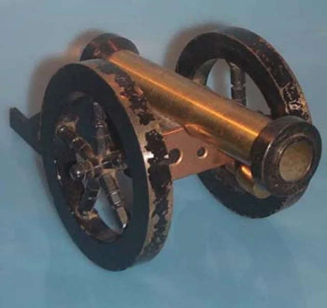 Schwarzpulver Kanone beschussfähig mit Stopfer