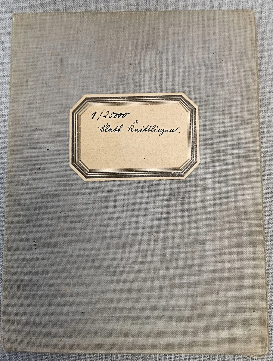 Antike Landkarte Faltkarte auf Leinen - Knittlingen - 1907