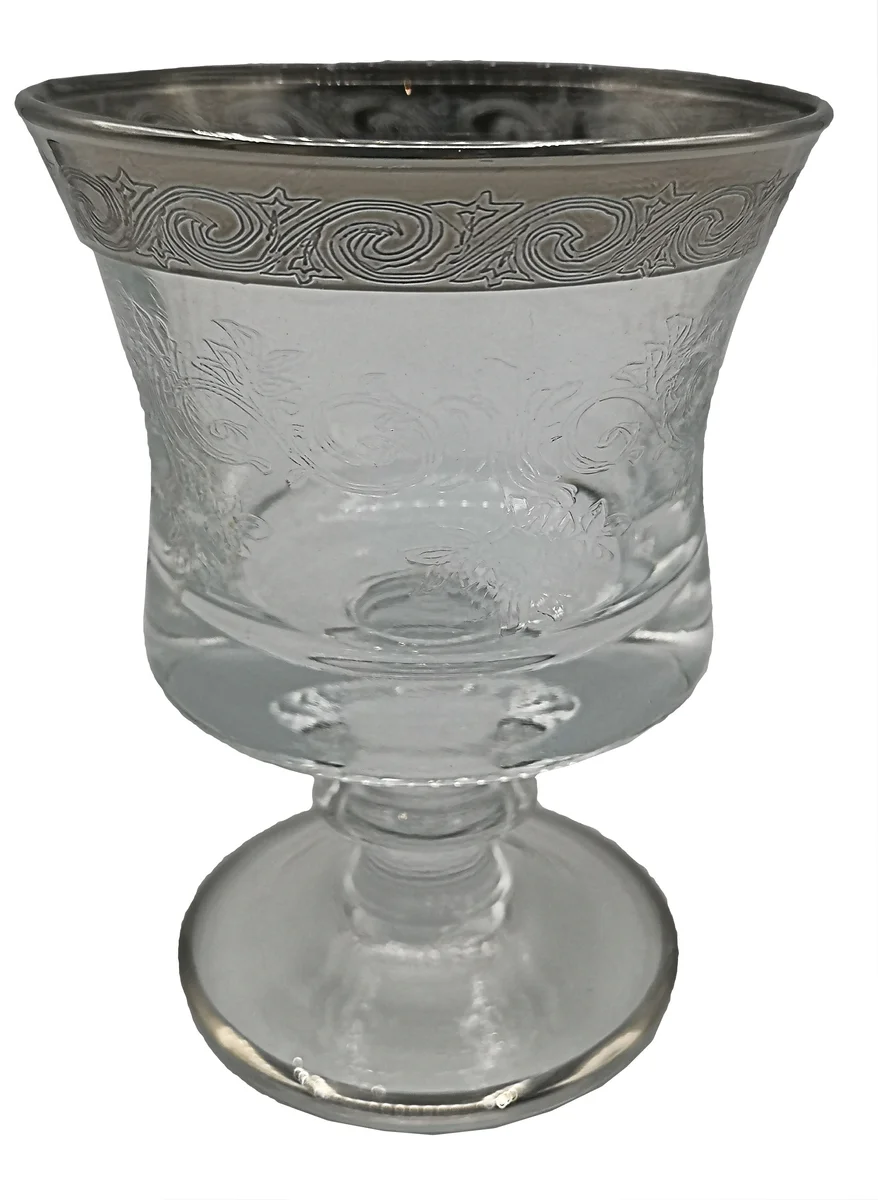 Glamouröse Murano Medici Platinrandgläser