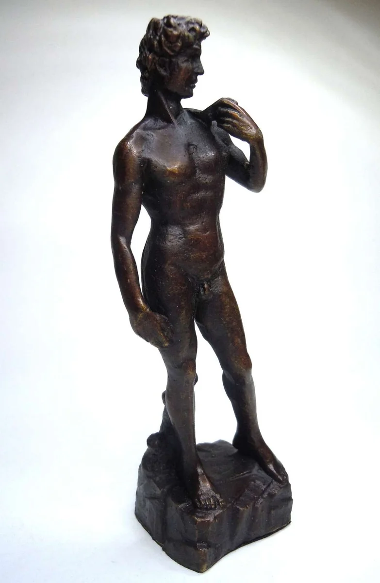 Bronzefigur „David“ von Michelangelo – Reproduktion der Renaissance-Skulptur (1501–1504)