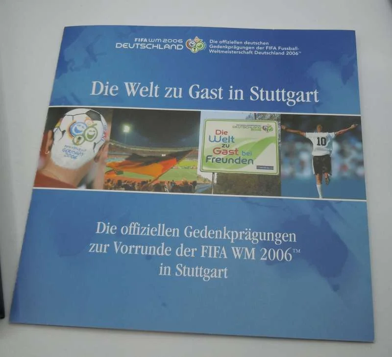 Offizielles FIFA WM 2006 Medaillen Set „Die Welt zu Gast in Stuttgart“ in Original Schatulle