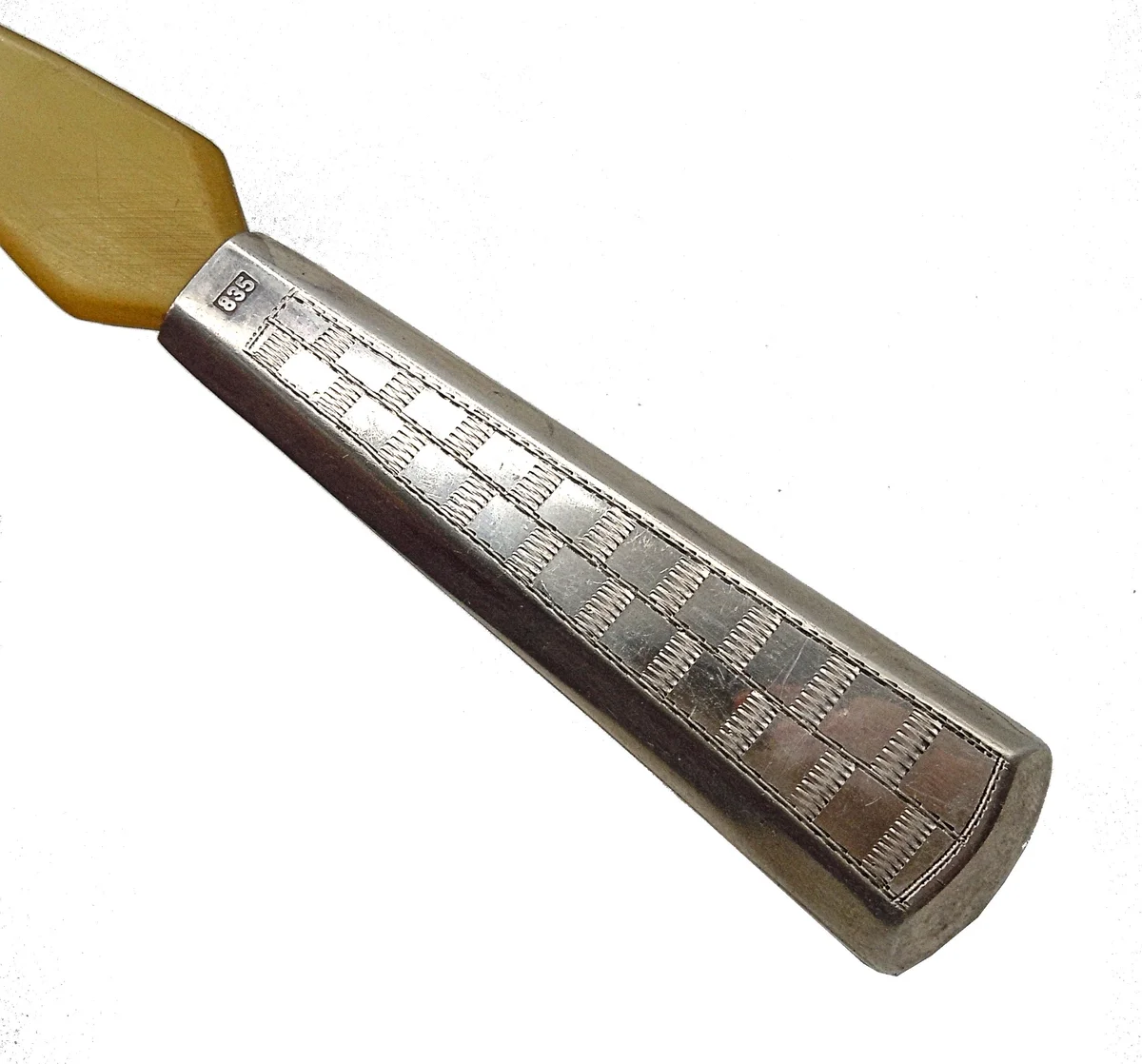 Eleganter Tortenheber aus 835er Silber & Horn – Deutsches Handwerk um 1930