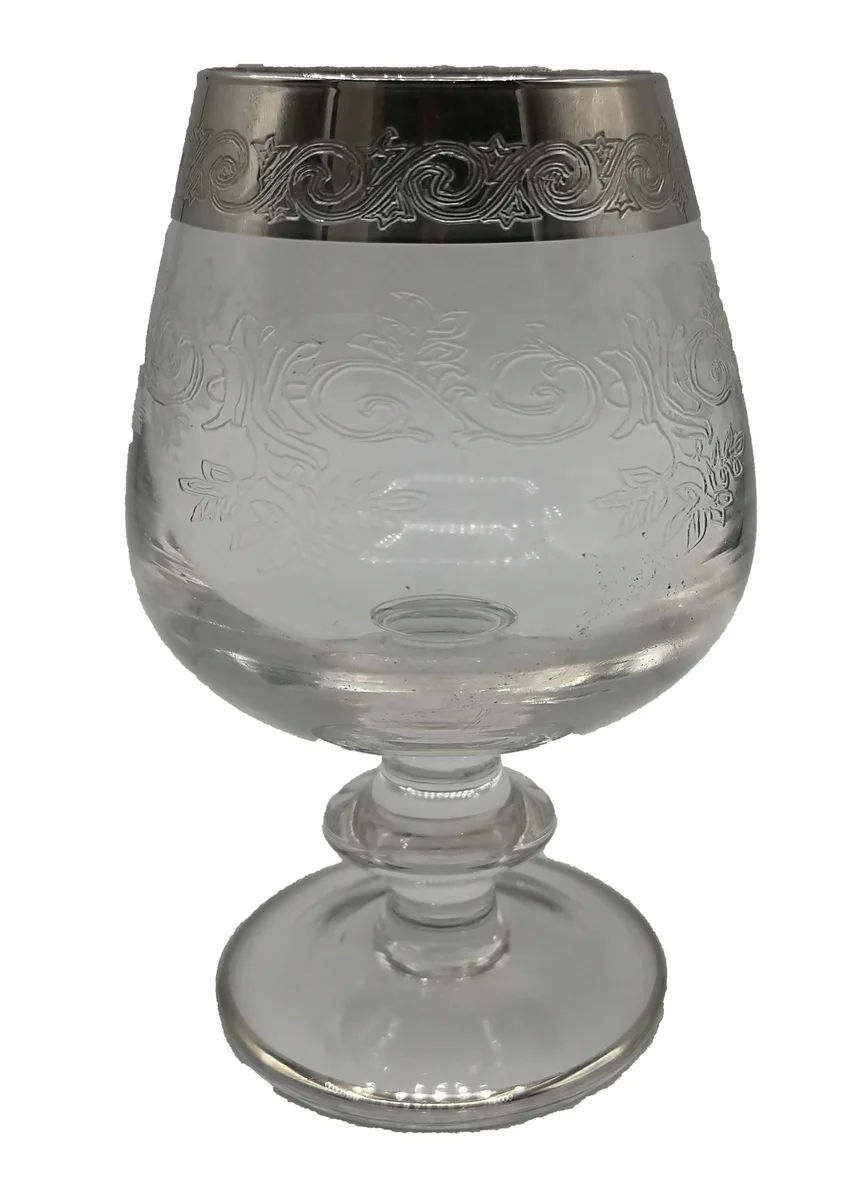 Glamouröse Murano Medici Platinrandgläser