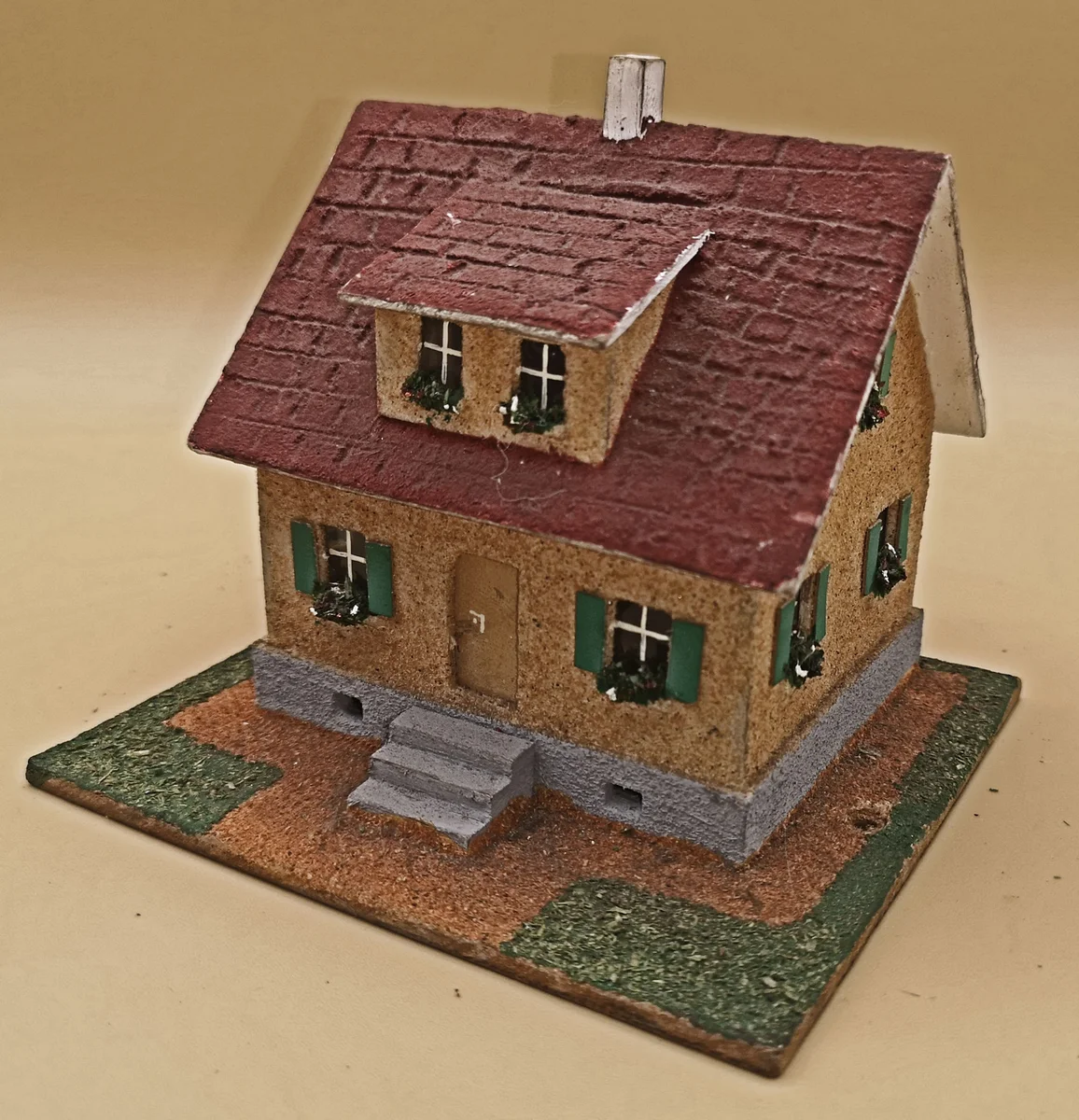 Vau-Pe Nr. 109 Einfamilienhaus 1955 - Original Modellhaus H0 - Handgefertigt aus Naturmaterialien (1)