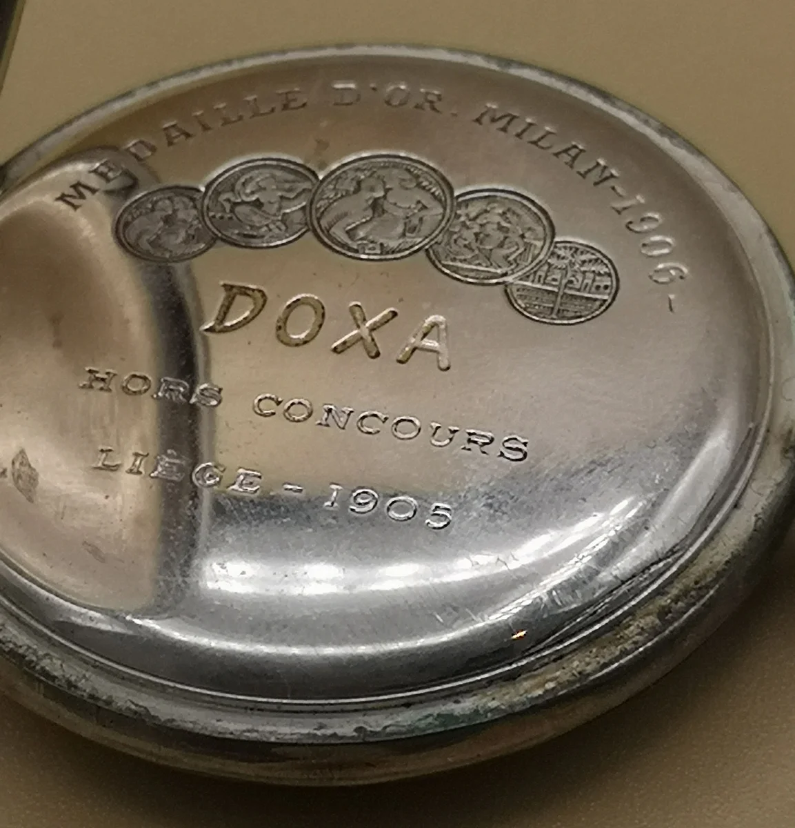 800 Silber Herren Taschenuhr Doxa Cal.19 ca.1920-1925