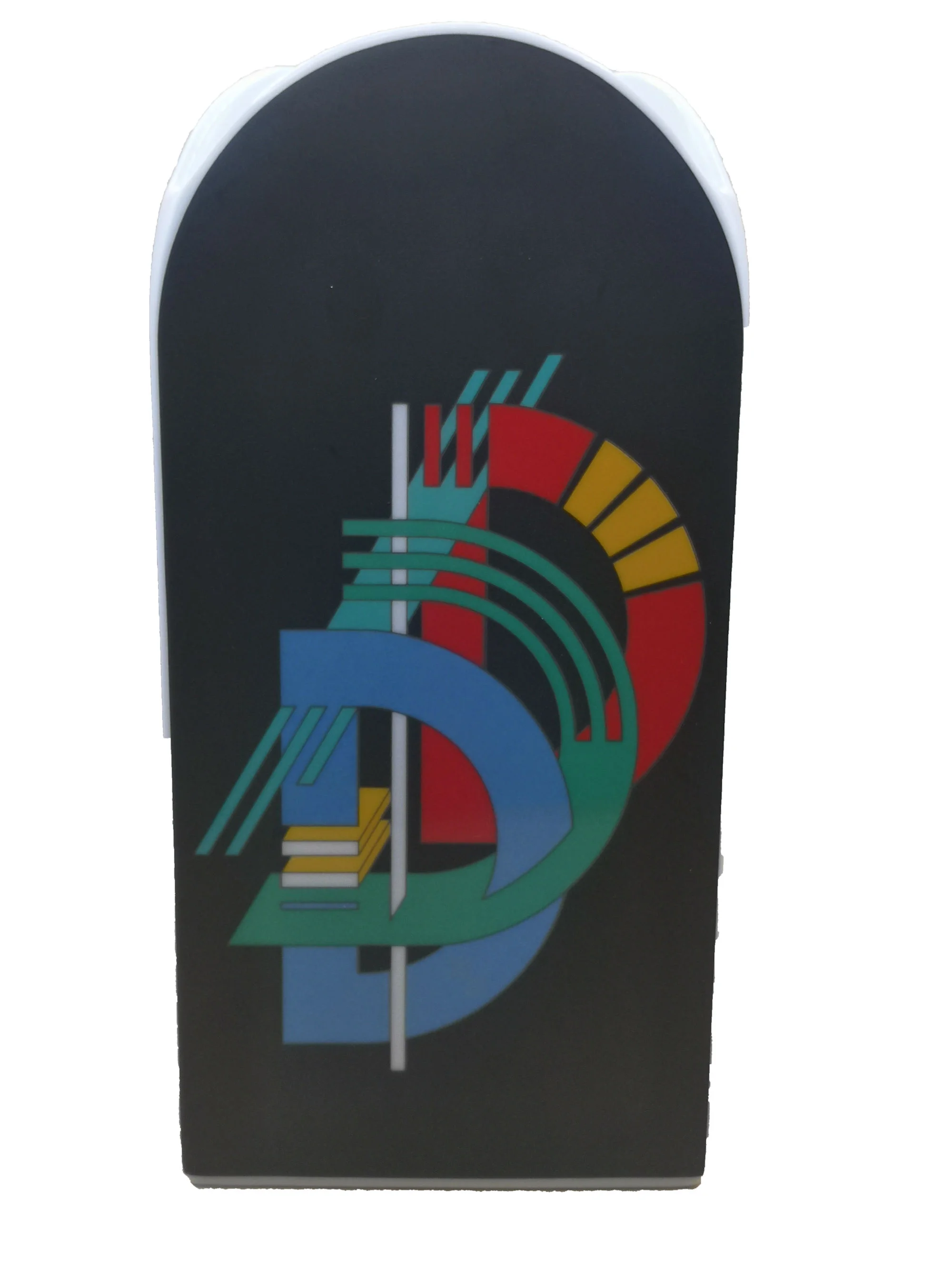 Rosenthal Designervase Marcello Morandini Alphabet – Ikonische Porzellanvase der 80er Jahre 28 cm - schwarz - Buchstabe D+S 5