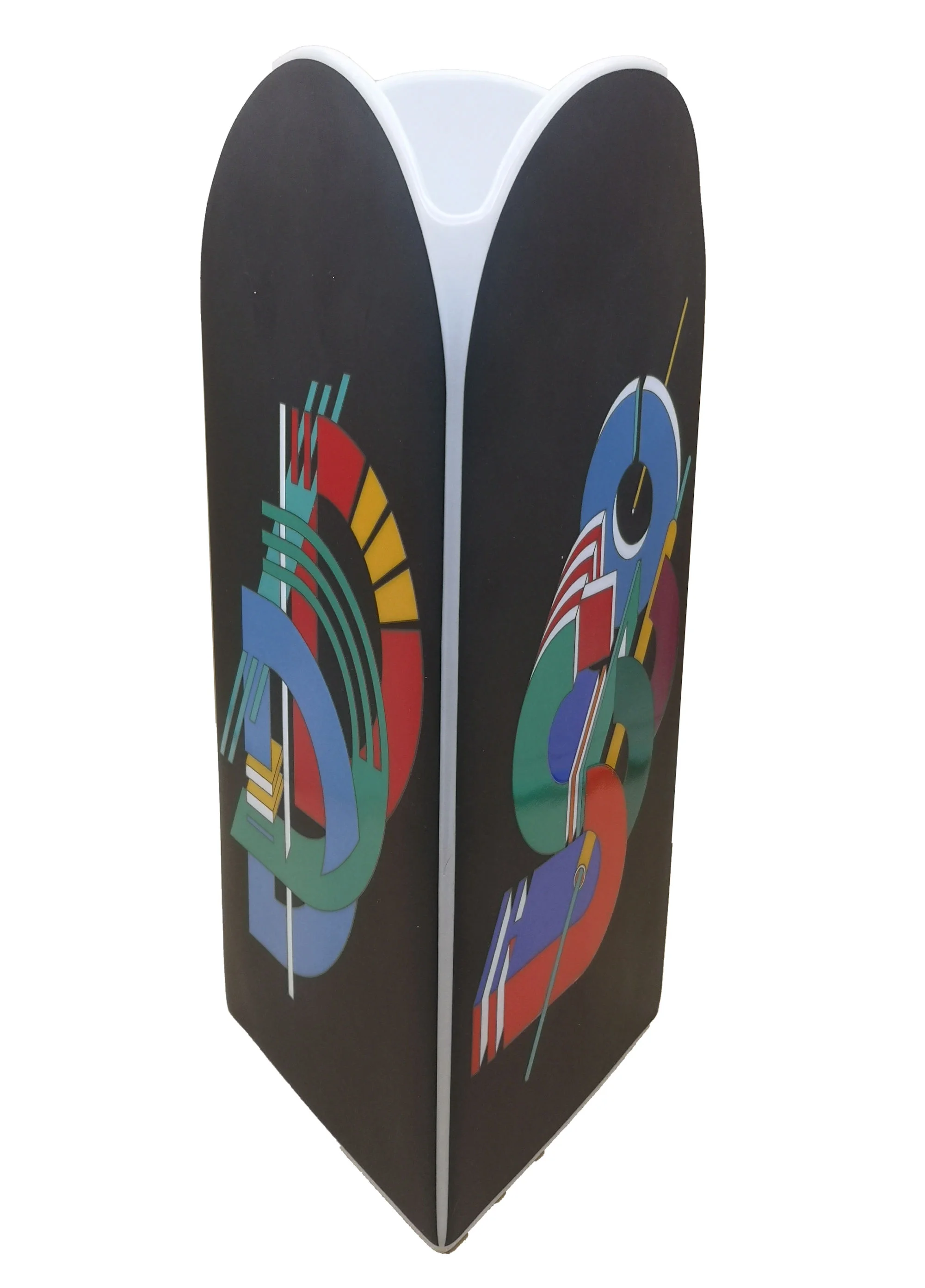 Rosenthal Designervase Marcello Morandini Alphabet – Ikonische Porzellanvase der 80er Jahre 28 cm - schwarz - Buchstabe D+S 6