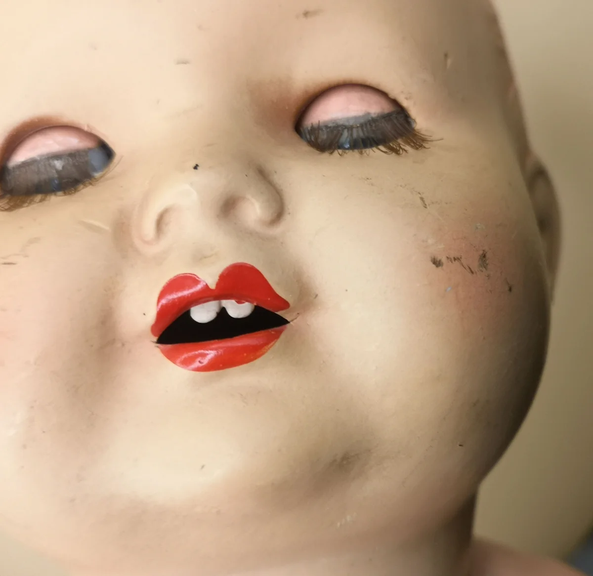 Antike Babypuppe Massebaby Sonneberg mit Schlafaugen