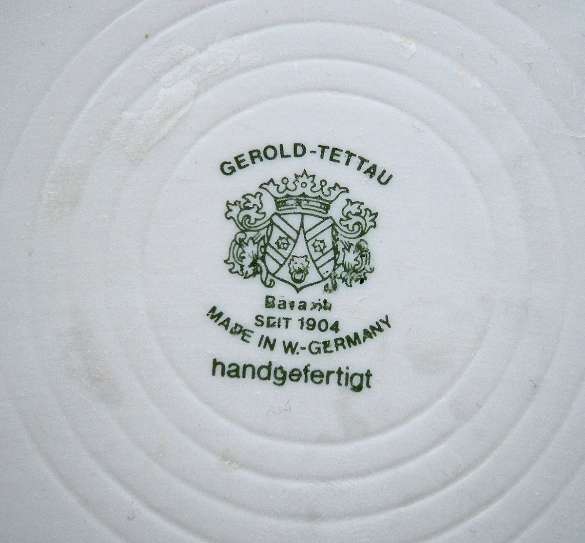 Gerold Tettau Tortenplatte rund Blumendekor handgefertigt