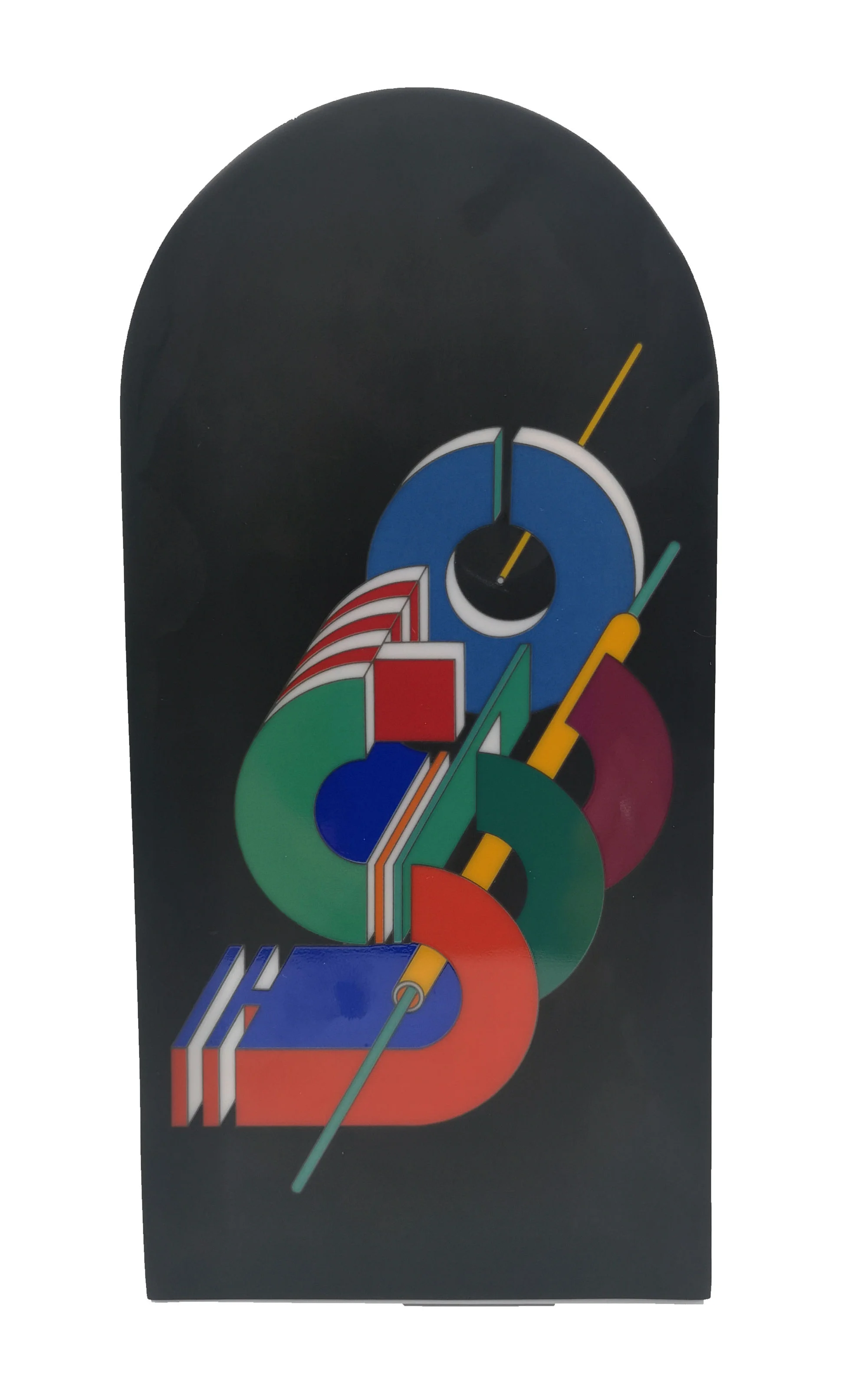 Rosenthal Designervase Marcello Morandini Alphabet – Ikonische Porzellanvase der 80er Jahre 23 cm - schwarz - Buchstabe V+S 4