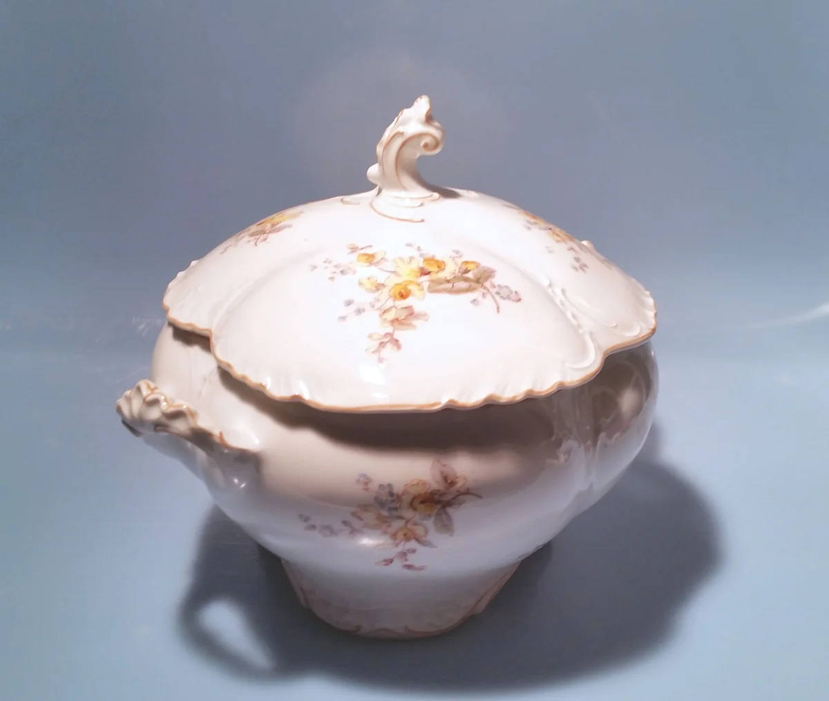 Große Deckelterrine Blumendekor Nymphenburg von 1894