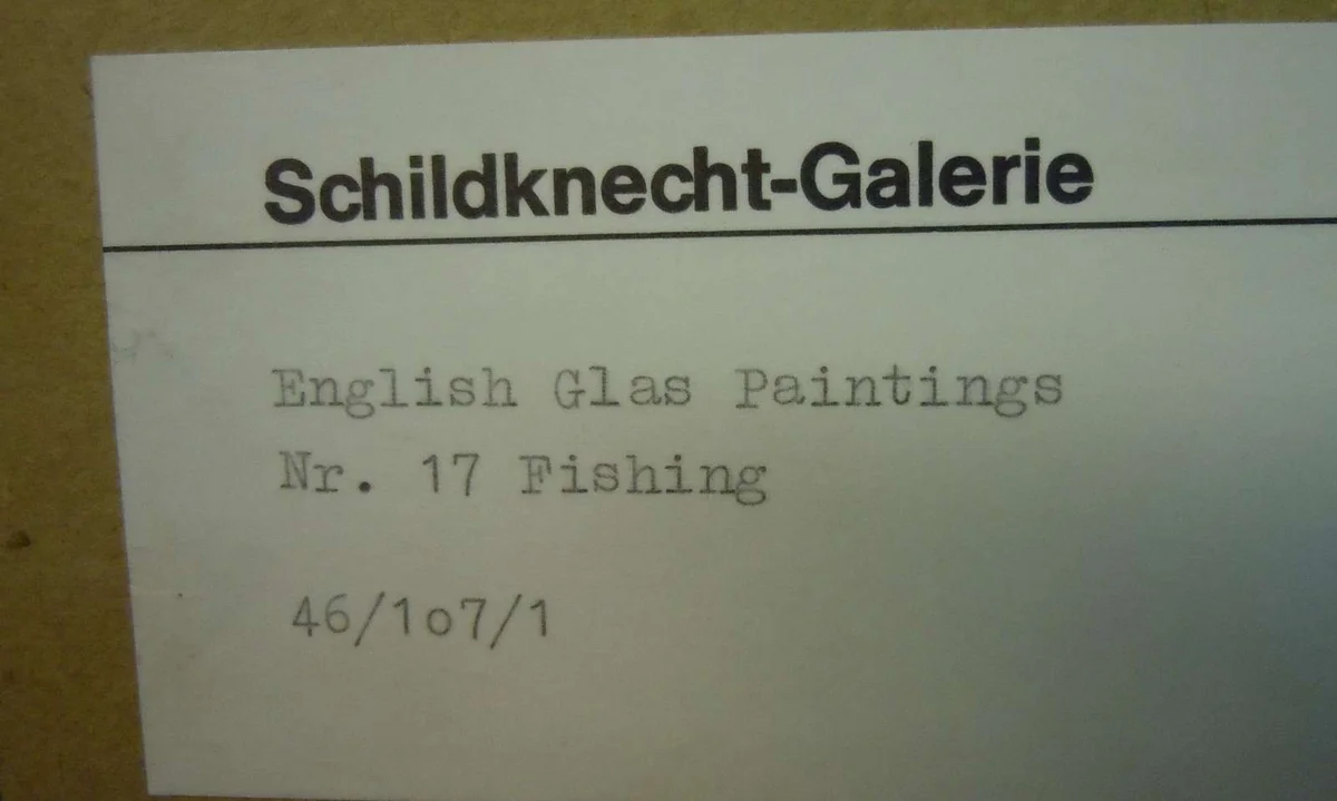 Engl. Glasdruckmalerei Angling Pl 2 -  1827