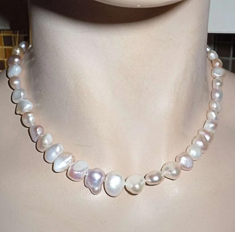 Wechselschließensystem Collier Barockperle weiß 3