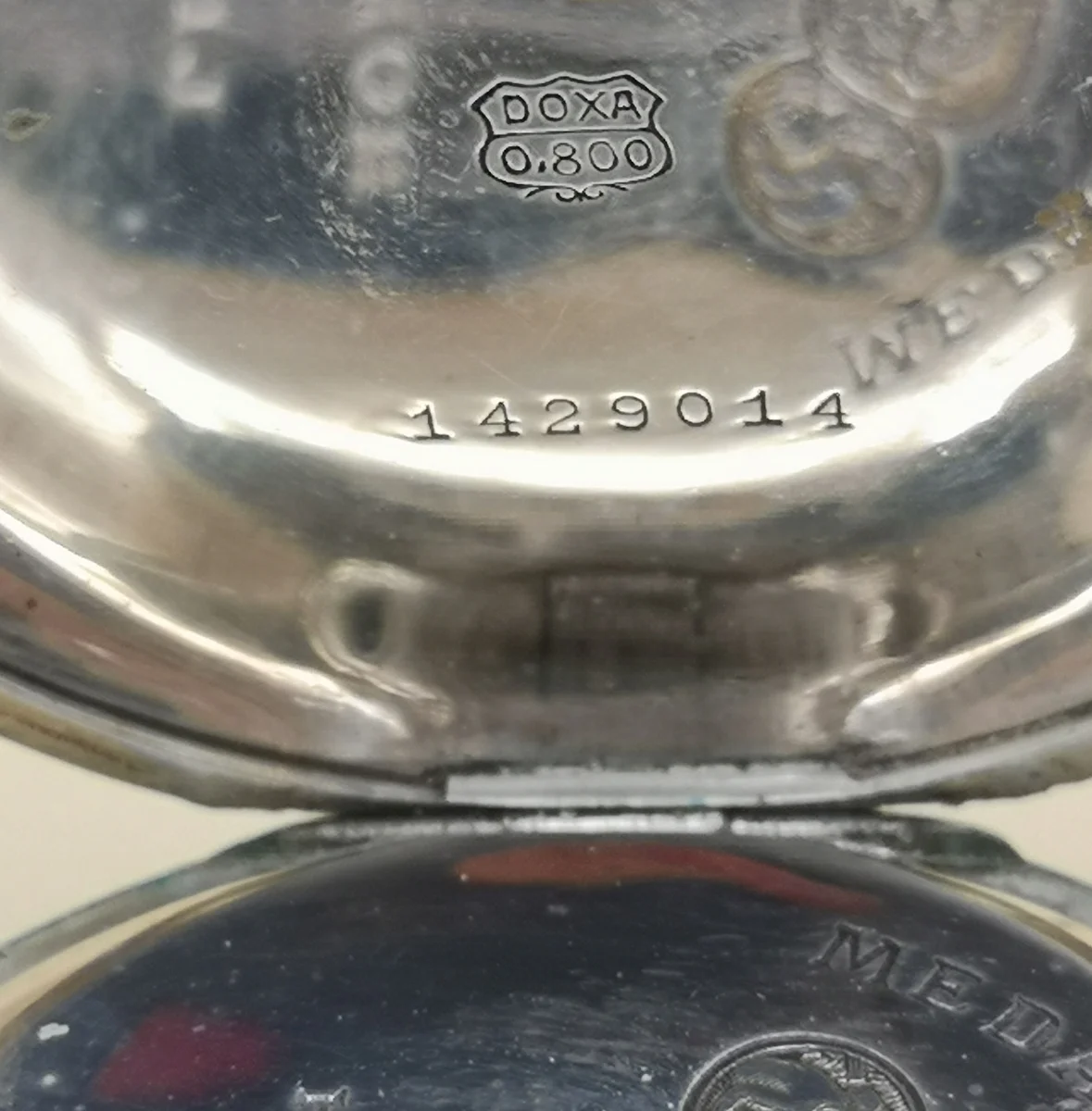 800 Silber Herren Taschenuhr Doxa Cal.19 ca.1920-1925