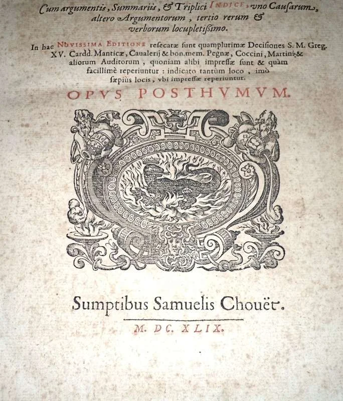 Original Römische ROTA 1649 – Katholischer Kirchen- & Juristen-Schatz aus dem Vatikan