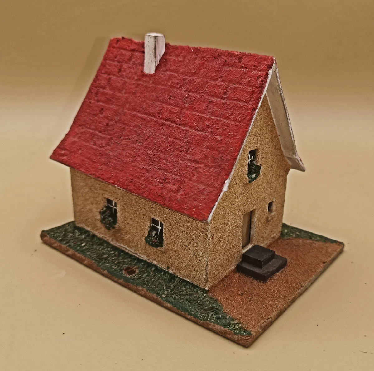 Vau-Pe Nr. ? Haus 50er  - Original Modellhaus H0 - Handgefertigt aus Naturmaterialien (7)