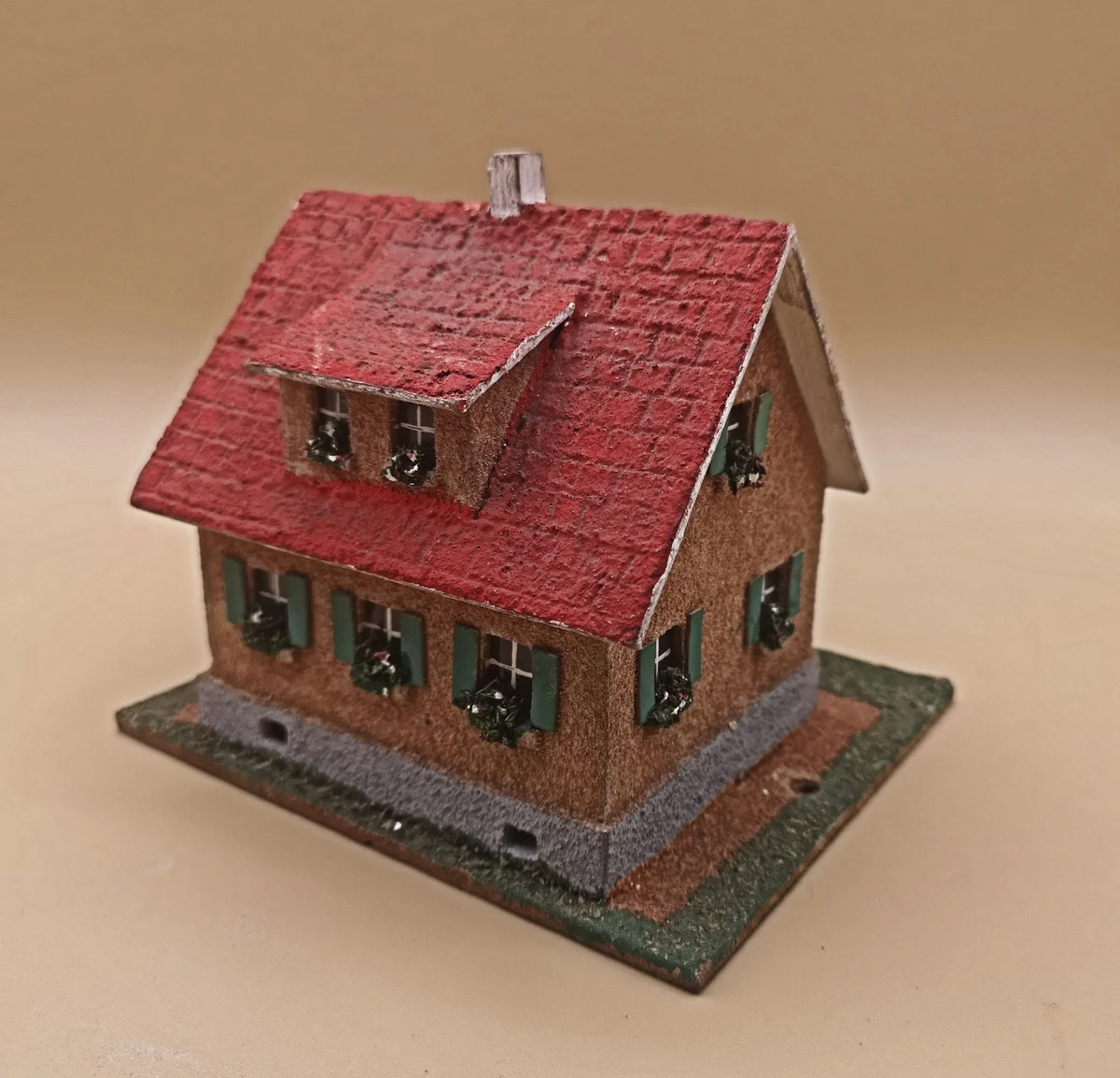 Vau-Pe Nr. 109 Einfamilienhaus 1955 - Original Modellhaus H0 - Handgefertigt aus Naturmaterialien (5)