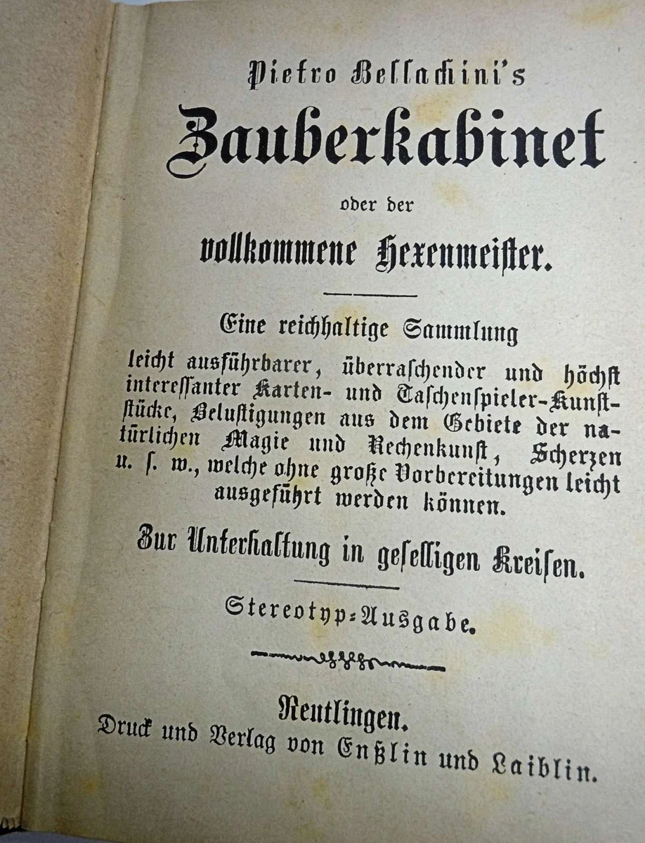 Pietro Bellachini's Zauberkabinet um 1900