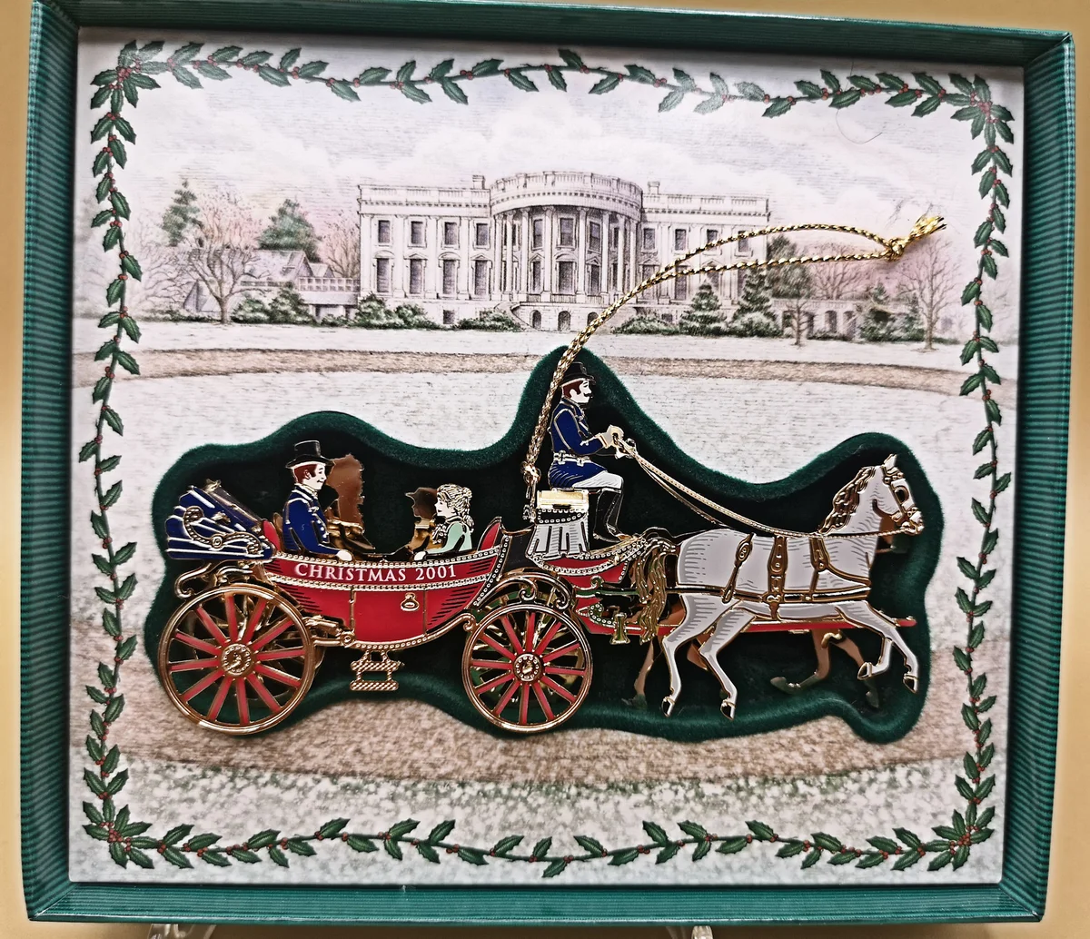 USA Weihnachtsschmuck Christbaumschmuck White House Christmas Ornament 2001